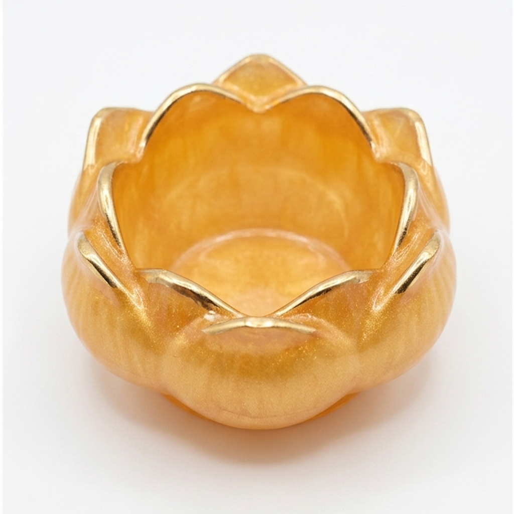 Resin Close Lotus Asan – Lakshmi, Annapurna & T-Light Holder