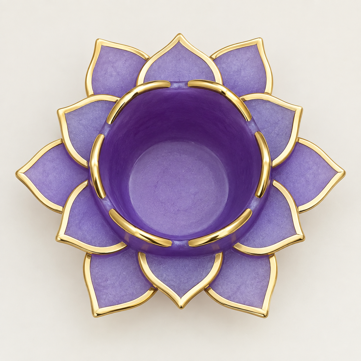 Resin Open Lotus Asan – Lakshmi, Annapurna & T-Light Holder