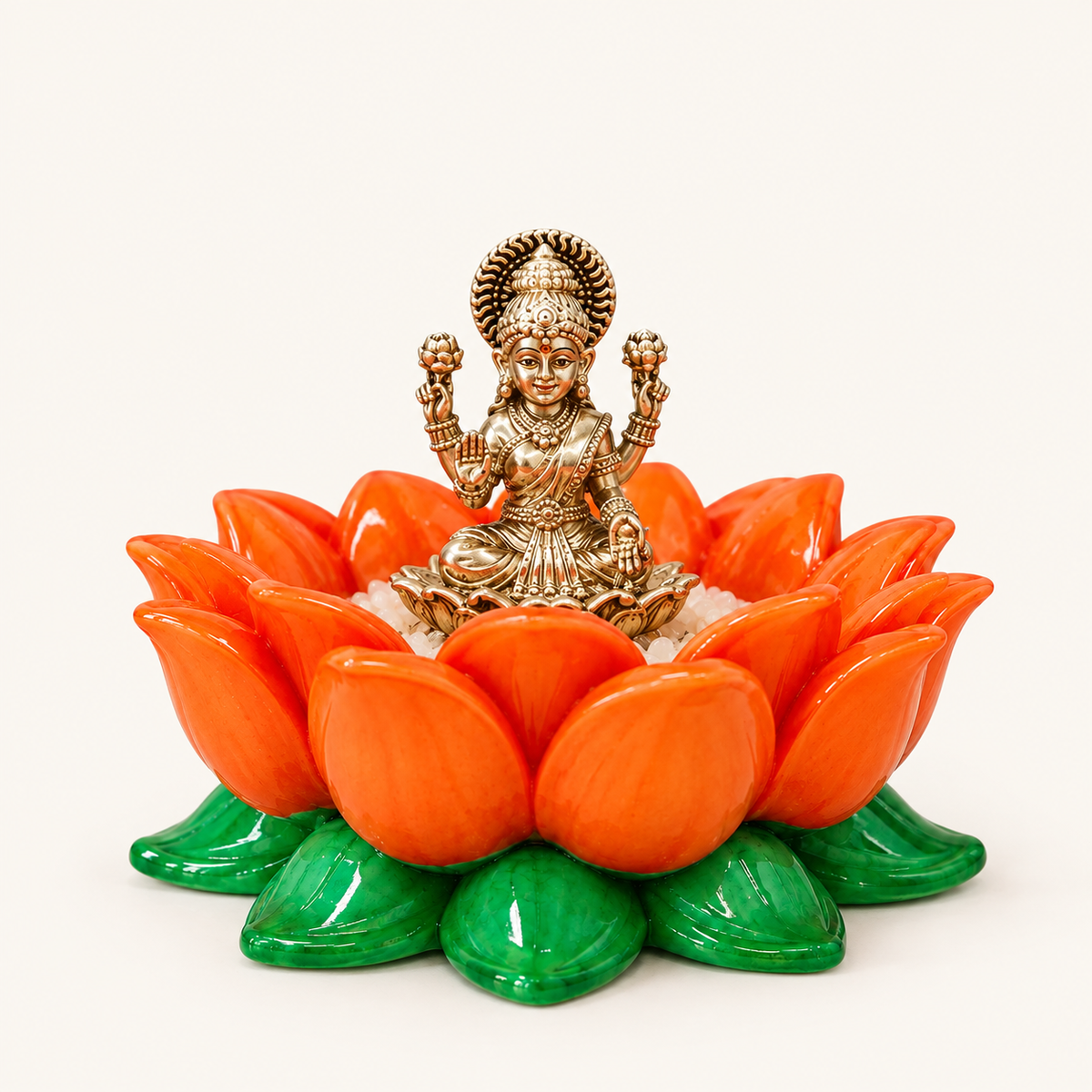 Marble Lotus Asan – 4 Inch