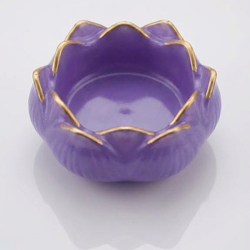 Resin Close Lotus Asan – Lakshmi, Annapurna & T-Light Holder