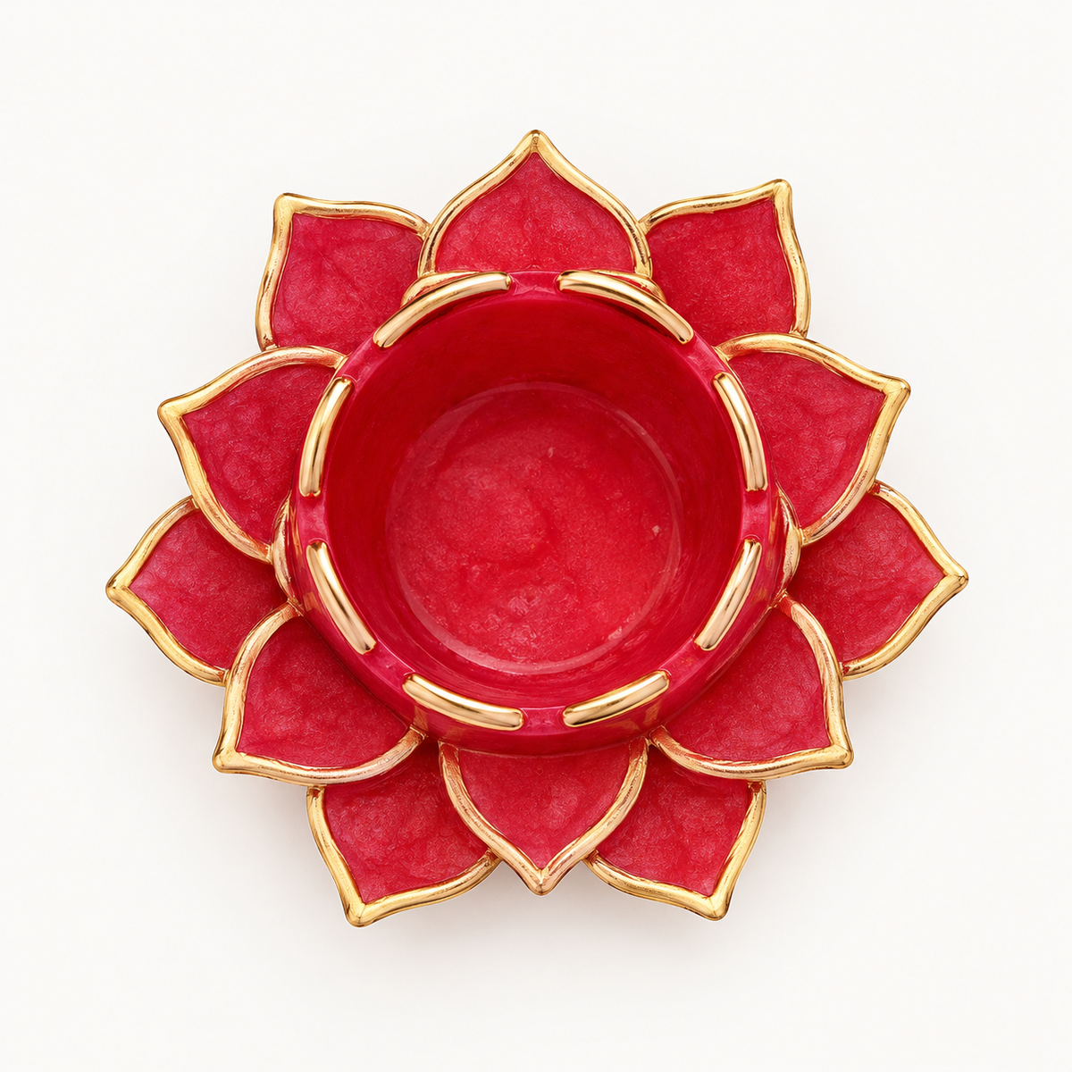 Resin Open Lotus Asan – Lakshmi, Annapurna & T-Light Holder